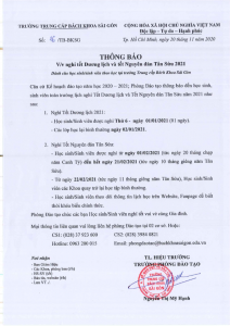lịch nghỉ tết